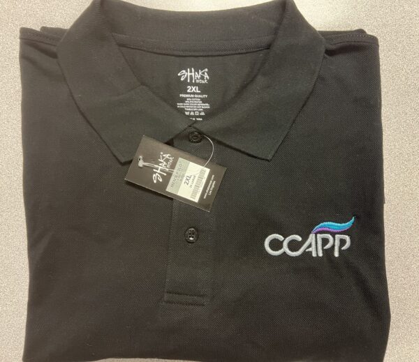 Black CCAPP white embroidery Polo Shirt