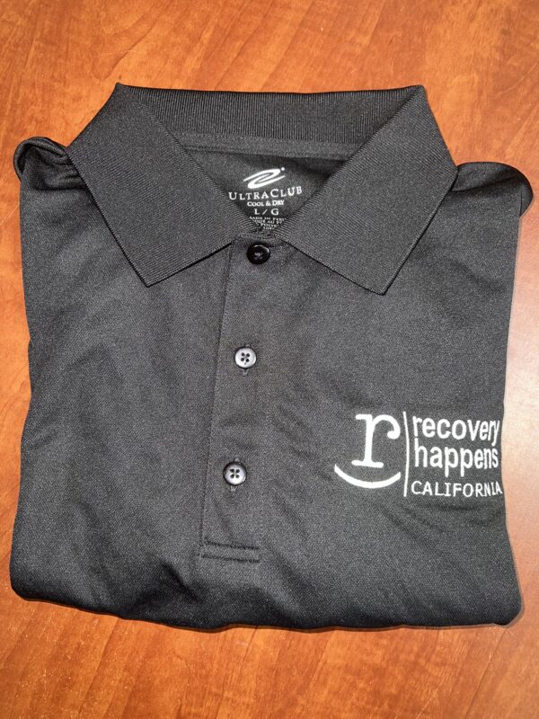 Black CCAPP Recovery Happens California Polo Shirt