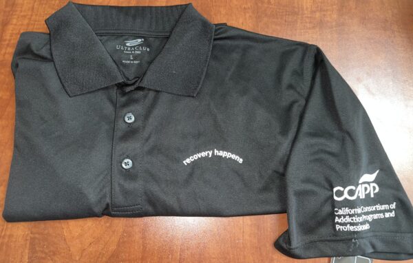 Black Recovery Happens CCAPP Polo Shirt - Image 3