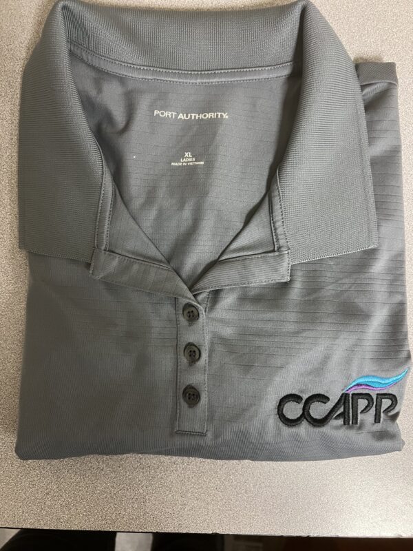 Ladies Gray CCAPP Polo Shirt