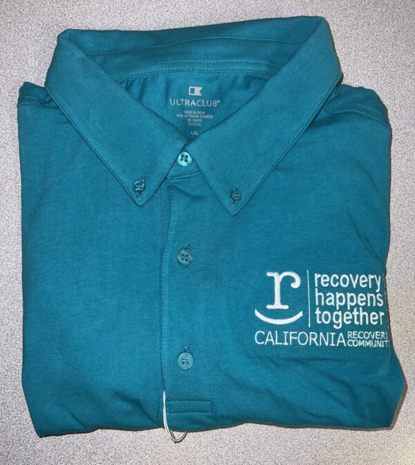 Turquoise CCAPP Recovery Happens Together Polo